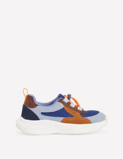 Boden Kids' Boys Blue Sporty Trainers | Size 25 In Multi