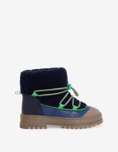 Boden Kids' Boys Borg Adventure Boots In Blue | Size 24