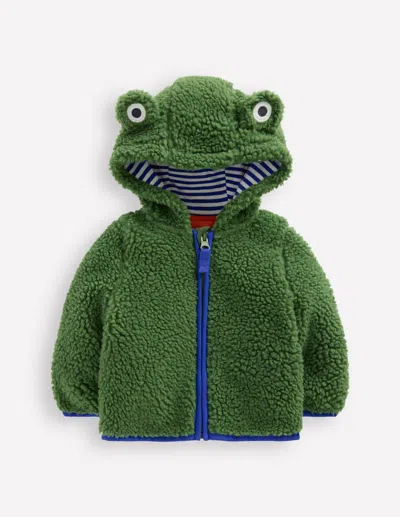 Boden Babies' Boys Borg Fleece Broccoli Green Frog Boys