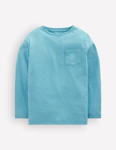 Boden Kids' Boys Everyday Long Sleeve T-shirt In Blue | Size 2-3 Years