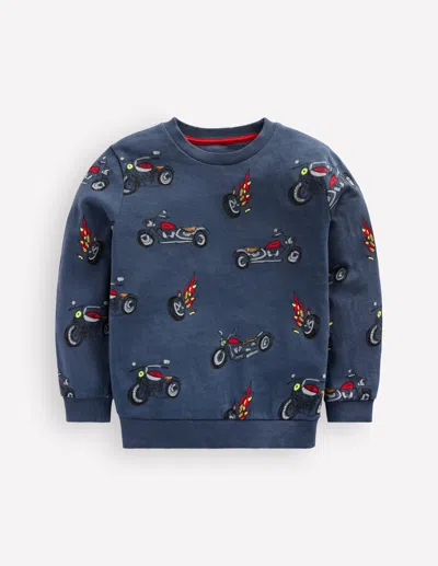 Boden Kids' Boys Everyday Printed Sweatshirt | Size 2-3 Years In Blue