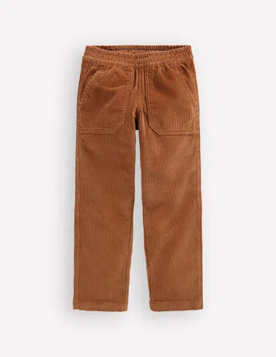 Boden Kids' Boys Pull-on Cord Pants In Brown | Size 2-3 Years