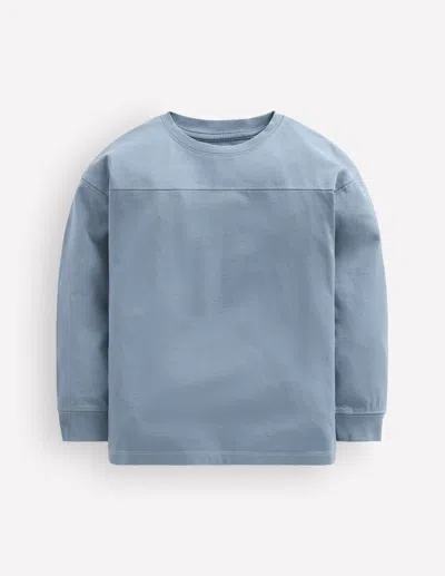 Boden Kids' Boys Relaxed Seam Detail T-shirt In Blue | Size 2-3 Years