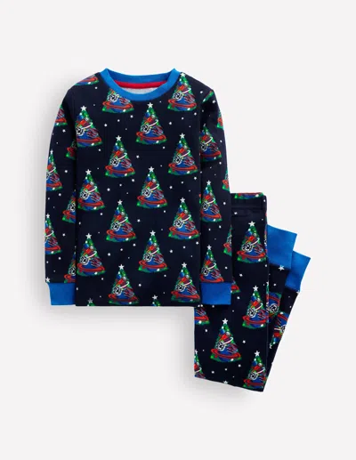 Boden Kids' Boys Snug Glow-in-the-dark Pyjamas In Blue | Size 2 Years In Black