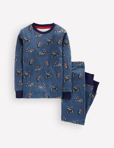 Boden Kids' Boys Snug Glow-in-the-dark Pyjamas In Blue | Size 2 Years In Multi