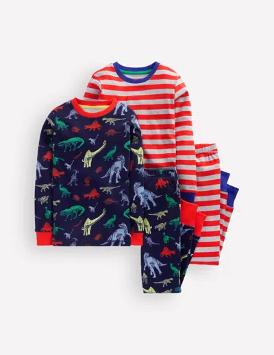 Boden Kids' Boys Snug Twin Pack Pajamas | Size 2 Years In Multicolor