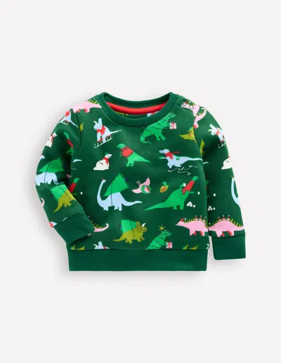 Boden Babies' Boys Sweatshirt Green Dinos