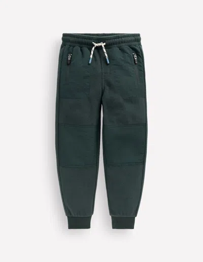 Boden Kids' Boys Warrior Knee Fleece Joggers In Green | Size 2-3 Years In Blue