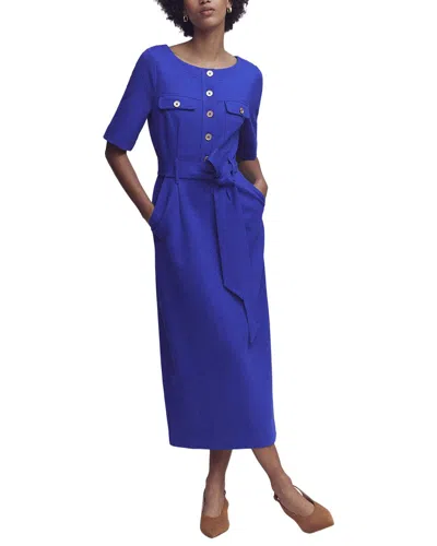 Boden Bria Ponte Midi Dress In Blue