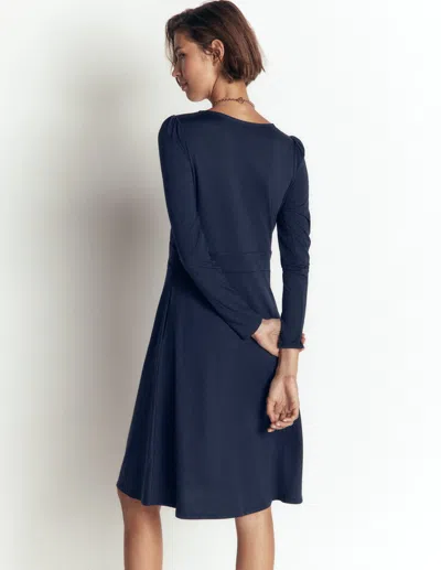 Boden Briony Kurzes Jerseykleid In Blau | Grösse 30 In Blue