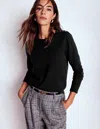 Boden Briony Stitch Sweater Black  In Black