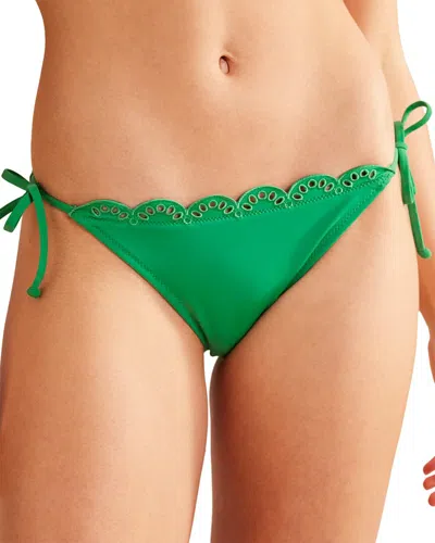 Boden Broderie Bikini Bottom In Green