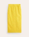 BODEN Broderie Column Skirt Vibrant Yellow Women Boden