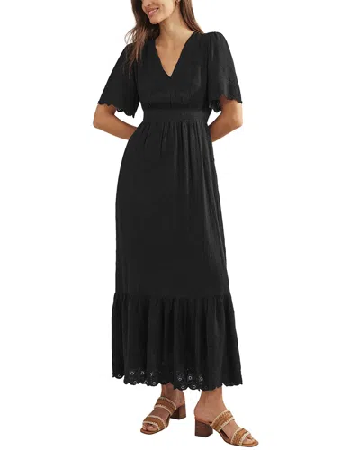 Boden Broderie Maxi Dress Black Women