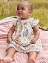 Boden Rüschenkleid Mit Lochstickerei-kokosnussmilch Feen In Multi