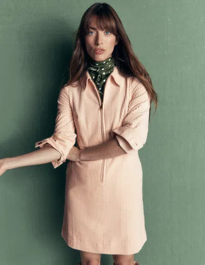Boden Bronte Kurzes Cordkleid In Mandelmilch | Grösse 30 In Neutral