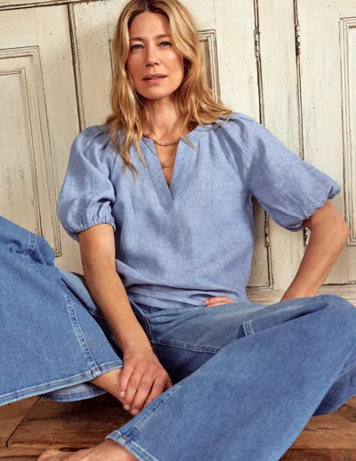Boden Brooke Linen Topchambray Women  In Gray