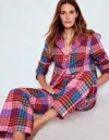 Boden Brushed Cotton Pyjama Pants Rainbow Blanket Check  In Multi