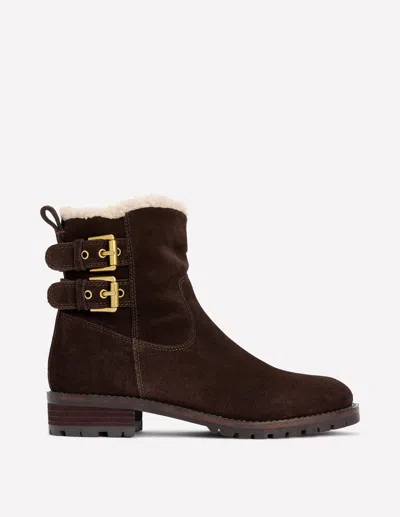 Boden Buckle Ankle Boots Bitter Chocolate  In Brown