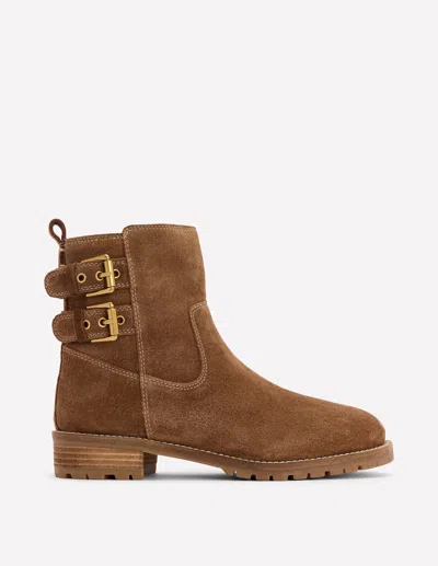 Boden Buckle Ankle Boots Tan  In Brown