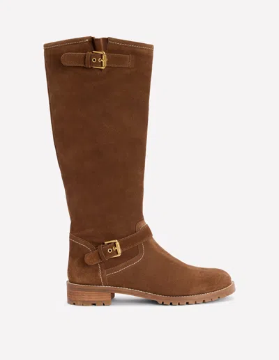 Boden Buckle Knee High Boots Coconut  In Brown