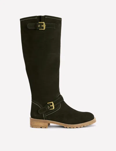 Boden Buckle Knee High Boots Woodland Green