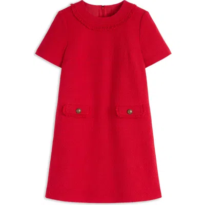 BODEN BODEN BUTTON DETAIL COTTON BLEND TWEED MINIDRESS