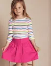 Boden Button Through Mini Skirt Raspberry Pink Girls  In Pink