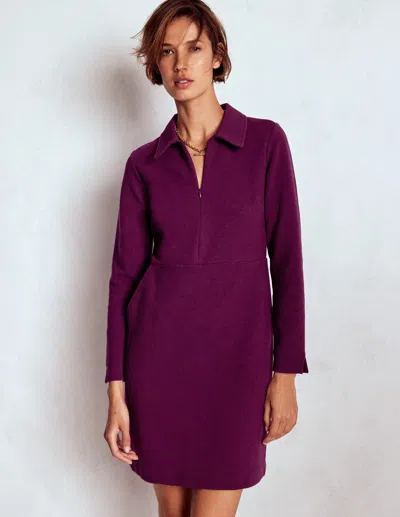 Boden Cam Ottoman-kleid Mit Reissverschluss-pflaumenmarmelade In Purple