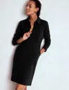 Boden Cam Ottoman-kleid Mit Reissverschluss-schwarz In Black