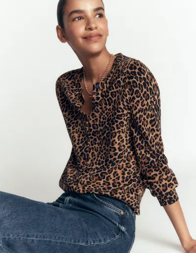 Boden Camilla Baumwollstrickjacke Mit Rundhalsausschnitt In Braun | Grösse Xs In Brown
