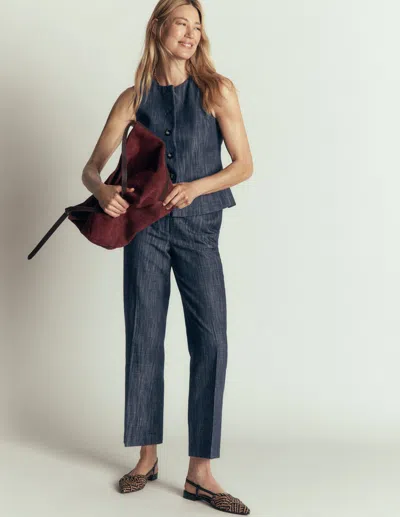 Boden Canonbury 7/8-twillhose In Indigo | Grösse 48 In Blue
