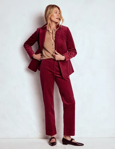 Boden Canonbury Cord Trousers-burgundy Red Female