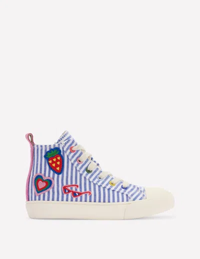 Boden Kids' Canvas High Tops Patches  In Blue