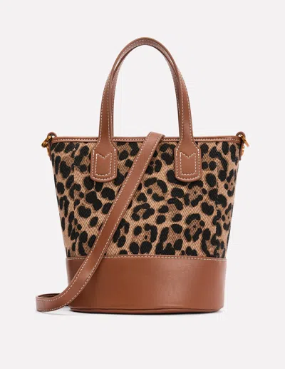 Boden Canvas Mini Bucket Bagleopard Women  In Animal Print