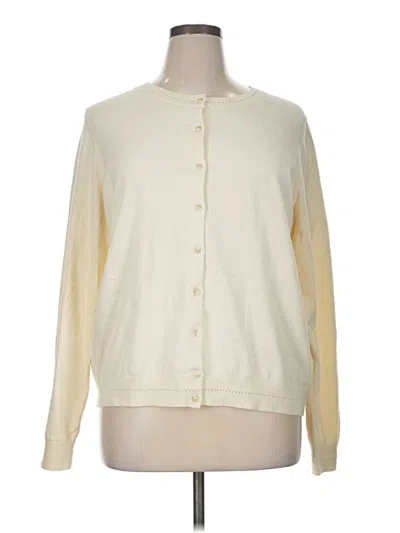Pre-owned Boden Cardigan Sweater In White