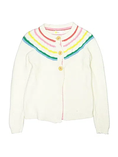 Pre-owned Boden Kids' Cardigan Sweater In White