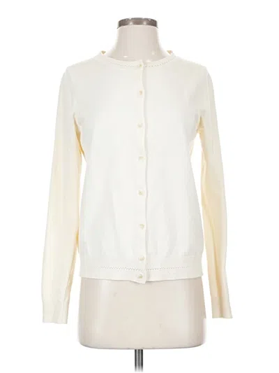 Pre-owned Boden Cardigan Sweater In White