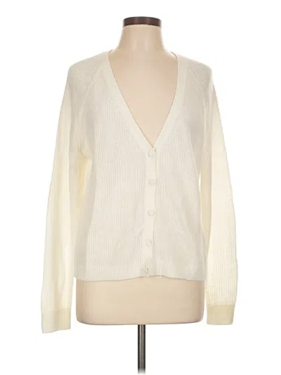 Pre-owned Boden Cardigan Sweater In White