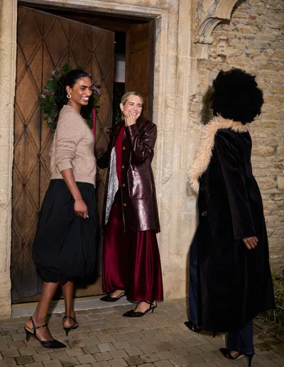 Boden Carlisle Pvc Coat Dark Cherry  In Burgundy