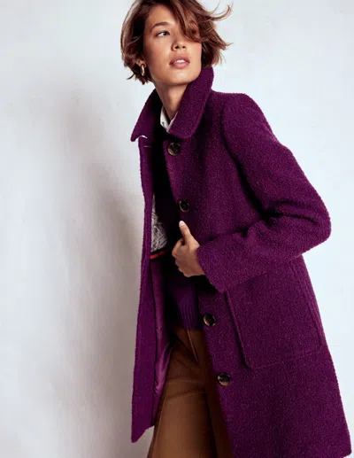 Boden Carlisle Wool Coat Plum Jam  In Purple