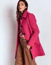 Boden Carlisle Wool Coat Vibrant Pink  In Pink