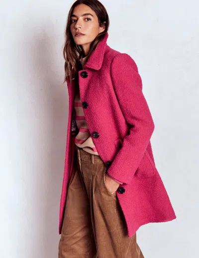 Boden Carlisle Wool Coat Vibrant Pink