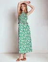 Boden Carolina Gesmoktes Midikleid-sattes Smaragdgrün, Rebenornament In Green