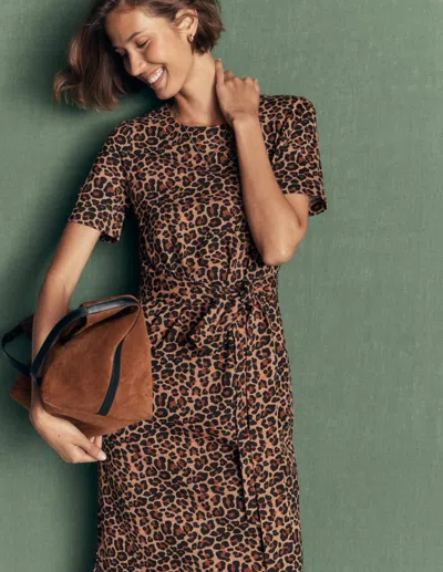 Boden Cary T-shirt-kleid Aus Jersey In Braun | Grösse 48 In Brown