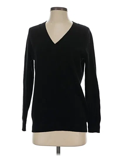 Pre-owned Boden Cashmere Pullover Sweater In Black