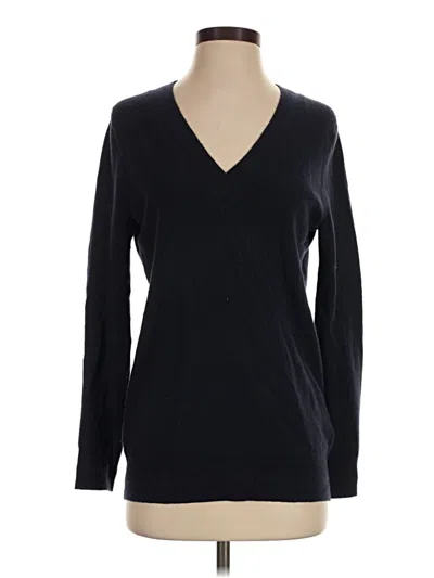Pre-owned Boden Cashmere Pullover Sweater In Black