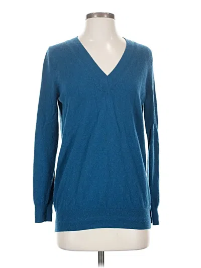 Pre-owned Boden Cashmere Pullover Sweater In Blue