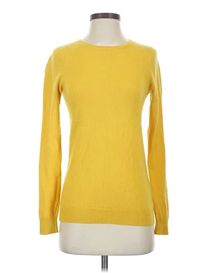 Pre-owned Boden Cashmere Pullover Sweater In Yellow