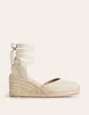 Boden Cassie Espadrille Wedge Oatmeal Women  In White